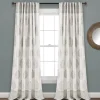 Gray Teardrop Leaves Curtain Panel Set, 95 In.-Kirkland's Home Clearance