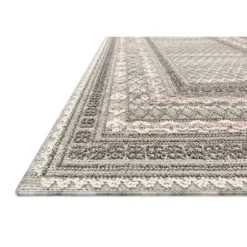 Gray Textured Border Outdoor Area Rug, 7X10-Kirkland's Home Outlet