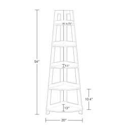 Gray 5-Tier Corner Ladder Bookshelf-Kirkland's Home Store