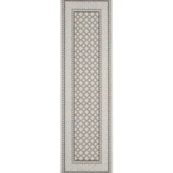Gray Tile Motif Outdoor Runner, 2X7-Kirkland's Home Clearance