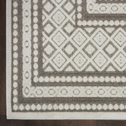 Gray Tile Motif Outdoor Runner, 2X7-Kirkland's Home Clearance
