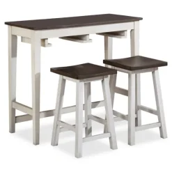 Gray Top Wood With Rack 3-Pc. Dining Set-Kirkland's Home Flash Sale