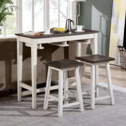 Gray Top Wood With Rack 3-Pc. Dining Set-Kirkland's Home Flash Sale