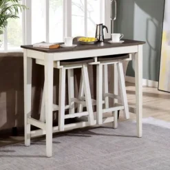 Gray Top Wood With Rack 3-Pc. Dining Set-Kirkland's Home Flash Sale