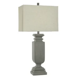 Gray Traditional Rectangular Table Lamp-Kirkland's Home Outlet