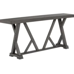 Gray Trestle Base Wooden Counter Table-Kirkland's Home Clearance