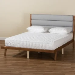 Gray Tufted Headboard Queen Platform Bed-Kirkland's Home Best Sale