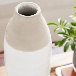 Gray Two Tone Stoneware Coastal Vase-Kirkland's Home Flash Sale