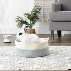 Gray Two-Tone Rope Cat Ear Basket-Kirkland's Home Sale