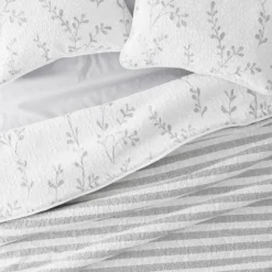 Gray Vines Reversible 2-Pc. Twin Quilt Set-Kirkland's Home Clearance