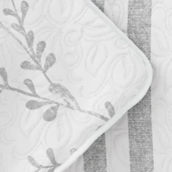 Gray Vines Reversible 2-Pc. Twin Quilt Set-Kirkland's Home Clearance