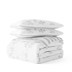 Gray Vines Reversible 3-Pc. Queen Quilt Set-Kirkland's Home Outlet
