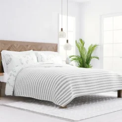 Gray Vines Reversible 3-Pc. King Quilt Set-Kirkland's Home Clearance