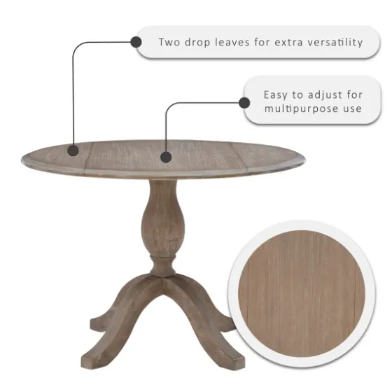 Gray Wash Drop Leaf Dining Table-Kirkland's Home Hot