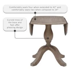 Gray Wash Drop Leaf Dining Table-Kirkland's Home Hot