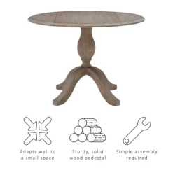 Gray Wash Drop Leaf Dining Table-Kirkland's Home Hot
