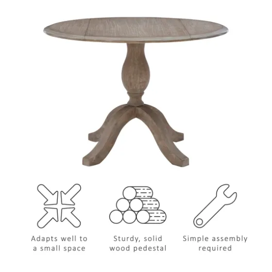 Gray Wash Drop Leaf Dining Table-Kirkland's Home Hot