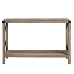 Gray Wash Farmhouse X-Frame Console Table-Kirkland's Home New