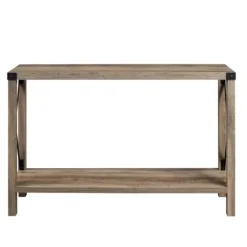 Gray Wash Farmhouse X-Frame Console Table-Kirkland's Home New