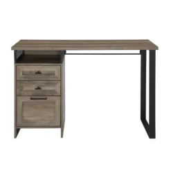 Gray Wash Wood And Mesh 3-Drawer Desk-Kirkland's Home Discount