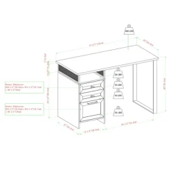 Gray Wash Wood And Mesh 3-Drawer Desk-Kirkland's Home Discount