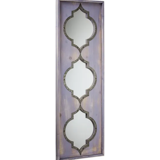 Gray Washed Purple Wood Wall Mirror-Kirkland's Home New