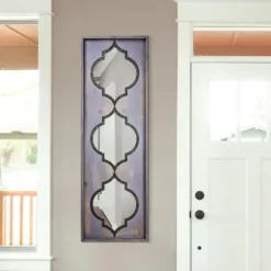 Gray Washed Purple Wood Wall Mirror-Kirkland's Home New