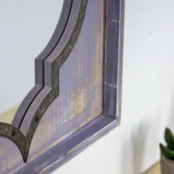 Gray Washed Purple Wood Wall Mirror-Kirkland's Home New