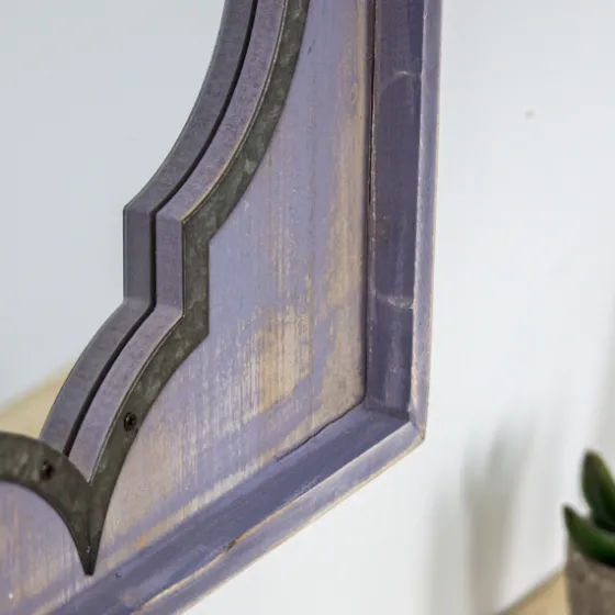 Gray Washed Purple Wood Wall Mirror-Kirkland's Home New