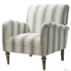 Gray White Carved Slope Stripe Accent Chair-Kirkland's Home Hot