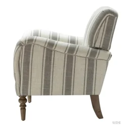 Gray White Carved Slope Stripe Accent Chair-Kirkland's Home Hot