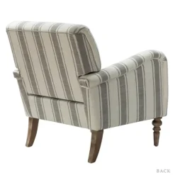 Gray White Carved Slope Stripe Accent Chair-Kirkland's Home Hot