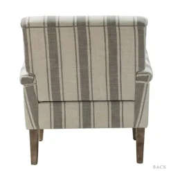 Gray White Carved Slope Stripe Accent Chair-Kirkland's Home Hot