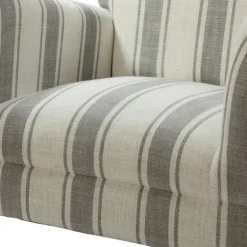 Gray White Carved Slope Stripe Accent Chair-Kirkland's Home Hot