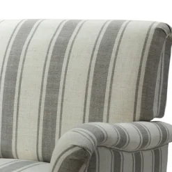 Gray White Carved Slope Stripe Accent Chair-Kirkland's Home Hot