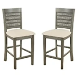 Gray Wilbur Cane Back Counter Stools, Set Of 2-Kirkland's Home Sale