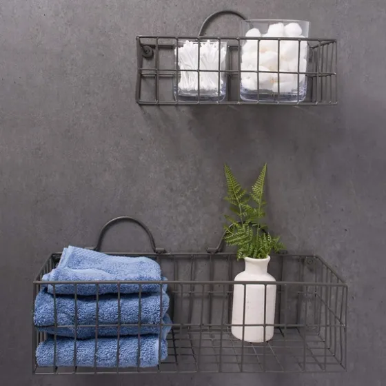 Gray Wire Wall Baskets, Set Of 2-Kirkland's Home Shop