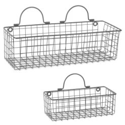 Gray Wire Wall Baskets, Set Of 2-Kirkland's Home Shop