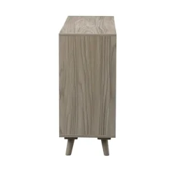 Gray Wood And Cane 3-Door Cabinet-Kirkland's Home Cheap