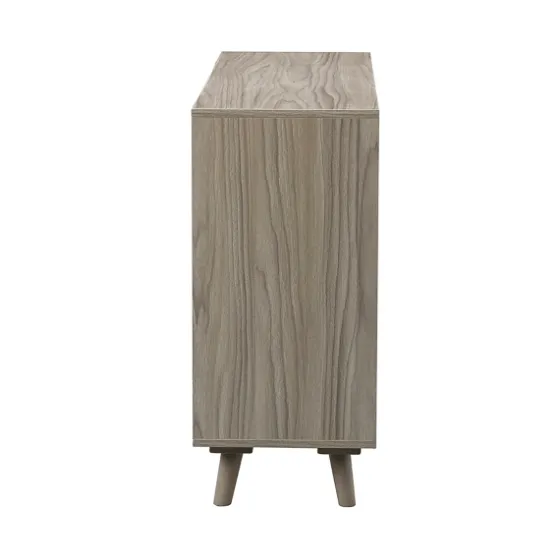 Gray Wood And Cane 3-Door Cabinet-Kirkland's Home Cheap