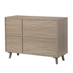 Gray Wood And Cane 3-Door Cabinet-Kirkland's Home Cheap