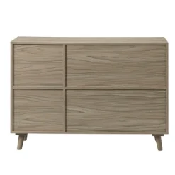 Gray Wood And Cane 3-Door Cabinet-Kirkland's Home Cheap