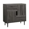 Gray Wood 4-Door Modern Cabinet-Kirkland's Home Cheap