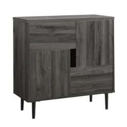 Gray Wood 4-Door Modern Cabinet-Kirkland's Home Cheap
