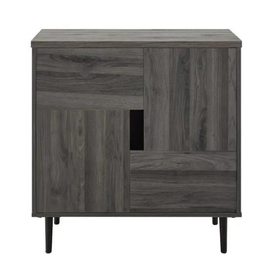 Gray Wood 4-Door Modern Cabinet-Kirkland's Home Cheap