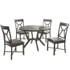 Gray Wood Upholstered 5-Pc. Dining Set-Kirkland's Home Online