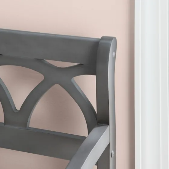 Gray Wood Upholstered Storage Bench-Kirkland's Home Hot