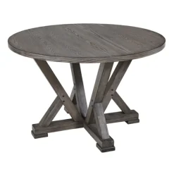 Gray Wooden Fiji Round Dining Table-Kirkland's Home Discount