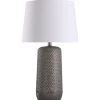 Gray Woven Ceramic Wicker Table Lamp-Kirkland's Home Fashion