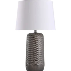 Gray Woven Ceramic Wicker Table Lamp-Kirkland's Home Fashion
